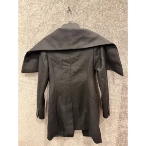 AllSaints Women Coat 8 Black Tepo Wool Oversized Shawl Collar Tailored Jacket thumbnail 5