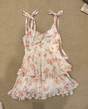 Altar'd State Dress Floral Mini Small Tie Straps never worn thumbnail 1