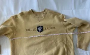 VTG Eddie Bauer-Sport 1920 Crewneck Men’s XXLT-Sweatshirt-Mustard Yellow 2X thumbnail 6