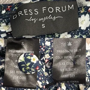 Dress‎ Forum Navy Blue Daisy Ditsy Floral Ruched Ruffle Flounce Mini Dress Small thumbnail 10