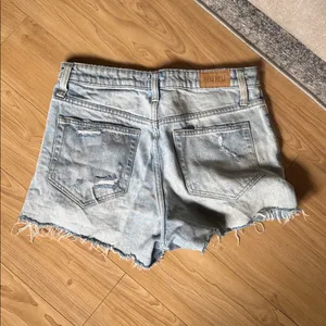 Show Me Your MuMu Light Blue Distressed Jean Shorts thumbnail 3