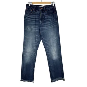 Madewell Blue The Perfect Vintage Jeans Womens 26 Raw Hem High Rise Denim Casual thumbnail 2