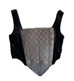 Y2K Style Black Goth Grunge Lace Up Corset 🔥 thumbnail 1