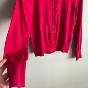 Banana Republic Y2K Hot Pink Fitted Button Cardigan Sweater Small thumbnail 4