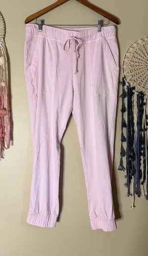 Anthropologie Cloth & Stone Joggers Pants Pink Size Large thumbnail 1