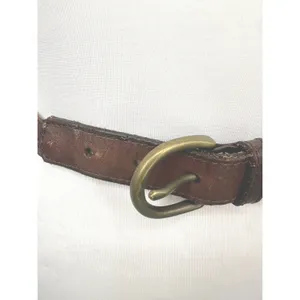 Abercrombie & Fitch Braided Belt Women XS/S Brown Leather Skinny Boho Western thumbnail 4
