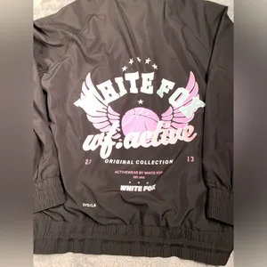 White fox boutique active Black windbreaker jacket original collection medium thumbnail 2
