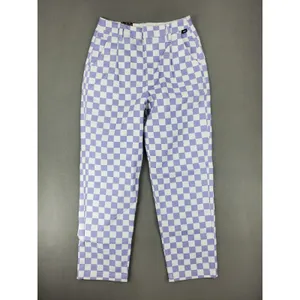 Vans Lizzie Armanto Chino Pants Womens 26 Purple Checkerboard Skater NEW thumbnail 2
