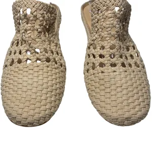 Born Woven Textile Mules Tan Round Toe Slip On Flats Boho Women's Size 6 thumbnail 3