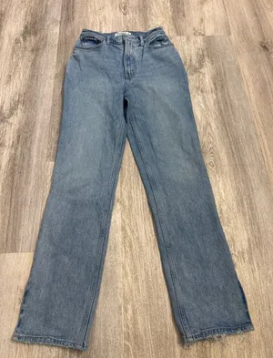 Abercrombie & Fitch The 90s Straight Ultra High Rise Light Wash Jeans Size 26 2S thumbnail 1