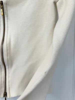 Abercrombie & Fitch White Zip Up Long Sleeve Shirt thumbnail 7