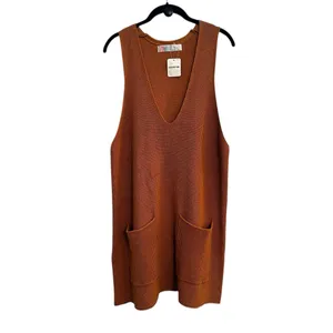 Free People FP Beach Sweater Knit Dress Relaxed Fit Boho Granola Girl Fall Vibes thumbnail 2
