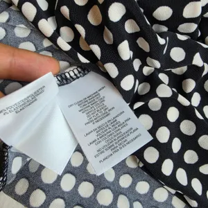 Anne Klein NWT Womens Polka Dot Split Neck Long Sleeve Blouse Black White Size M thumbnail 6