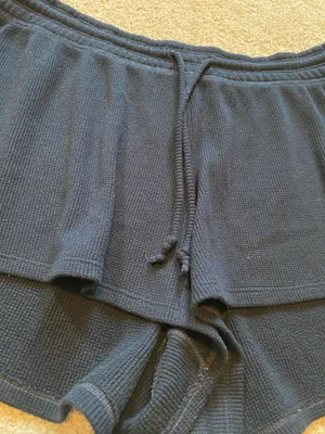 Gilly Hicks Navy Waffle Flutter Shorts thumbnail 6