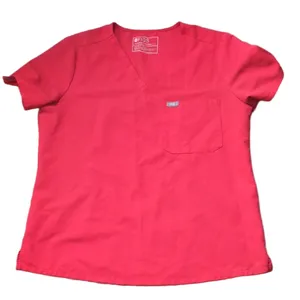 Figs Pop Red Limited Edition Catarina Scrub Top Size Large thumbnail 1