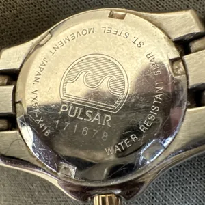Pulsar Women VX51-X416 Pave Diamond Accent 2 Tone Quartz 27mm Watch Water Resist thumbnail 3