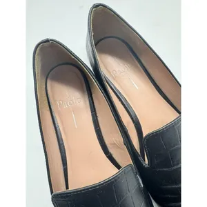 Linea Paolo Missy Black Leather Slip On Square Toe Loafers Women’s Size 7 thumbnail 9