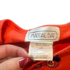 Mandal Bay Women's Large Orange Halloween Embroidered Pumpkins‎ Long Sleeve Top thumbnail 2