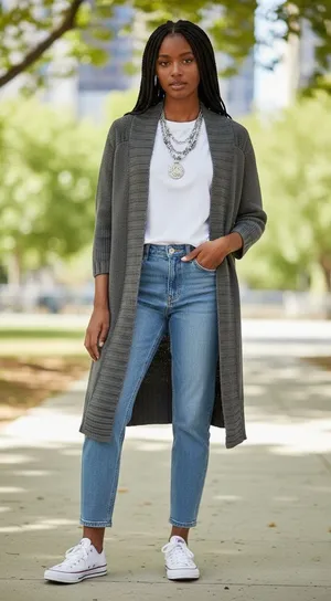 Anthropologie ‘Tabitha’ Charcoal Gray Ribbed Open-Front Long Cardigan Euc! thumbnail 1