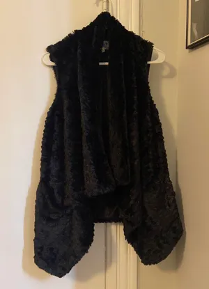 Black Fur Vest  thumbnail 6