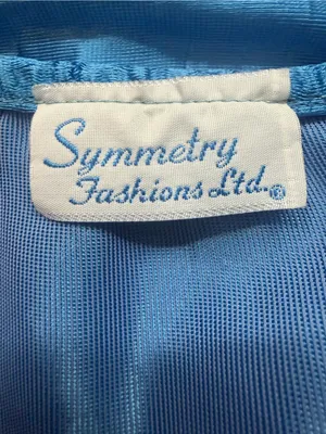 Vintage Sapphire Blue Satin Lace Cami Top Made USA Union Tag Size M thumbnail 7