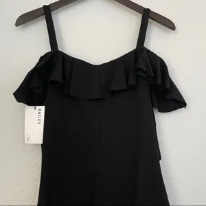 NWT BAILEY 44 Jungle Canopy Cold-Shoulder Dress Black Large thumbnail 7