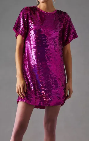 Verb by Pallavi Singhee Sequin Shift Dress XS thumbnail 1