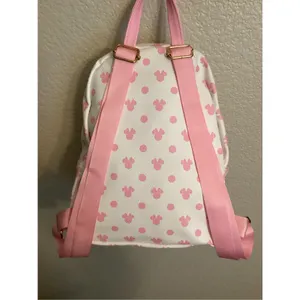 NWOT Minnie Mouse Pink Polkadot Faux Leather Mini Backpack thumbnail 4