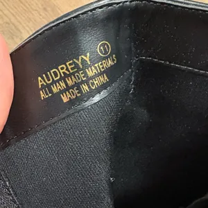 NWOT Lulus Audreyy Black Square Toe Buckle High Heel Ankle Booties Size 11 thumbnail 4