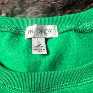 Wildfox Green Crewneck Sweater with Candy Cane Design thumbnail 3