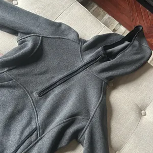 Lululemon Scuba Tumbled Fleece Funnel-Neck Half Zip Heather Grey Size 6 thumbnail 5