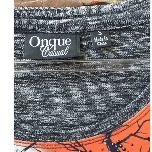 Onque Casuals Halloween Top Beaded Size Small Haunted House Moon thumbnail 2