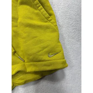 Nike Sportswear XS Chill Terry Snap Waist French Shorts High Rise‎ Volt Green thumbnail 3