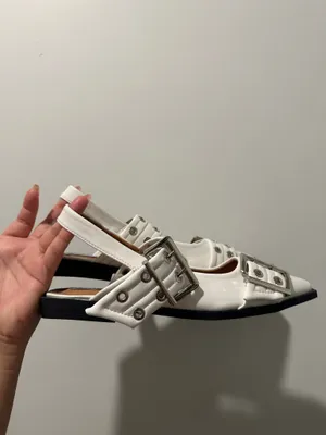 White Buckle Shoes Size 6.5 thumbnail 3