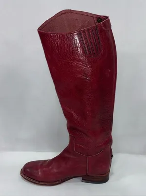Frye Cherry Red Leather Riding Boots thumbnail 8