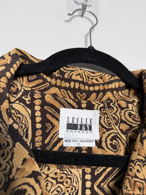 Vintage 90s Long Maxi Dress Button Up Tribal Print thumbnail 9