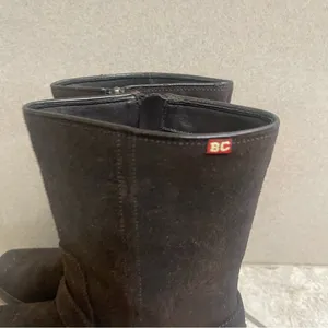 Bc Footwear Womens Boots Leather Brown Bootie Zip 8.5 Biker Harness Pre‎ Owned thumbnail 10