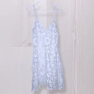 Women’s White Lace/Macrame Dress thumbnail 2
