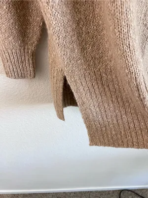 Madewell Women's Baxter Tan Cream Tunic Sweater Alpaca‎ Blend Long Sleeve thumbnail 4