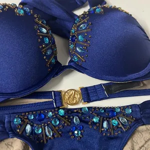 Victoria Secret Swim Bikini Set 32B Embellished Bombshell Push Up Adds RARE thumbnail 8