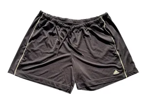 Vintage Adidas Mens Black w/White Piping Logo Soccer Running Shorts Athleticwear thumbnail 1