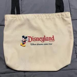 Disney Cream Tote Bag with Mickey Mouse and Red Logo thumbnail 2