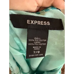 Express Floral Print Green Blue Midi Slip Dress‎ Sleeveless Summer Party thumbnail 3