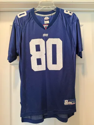 NFL Giants #80 Blue Football Jersey - Reebok thumbnail 1