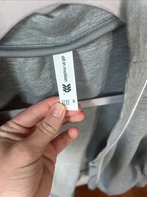 all in motion Light Gray Hoodie with White Trim thumbnail 2