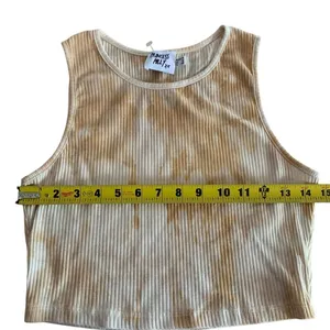 Princess Polly Tank Top Womens 10‎ Orange Tie Dye Ribbed Crop Boho Streetwear thumbnail 5