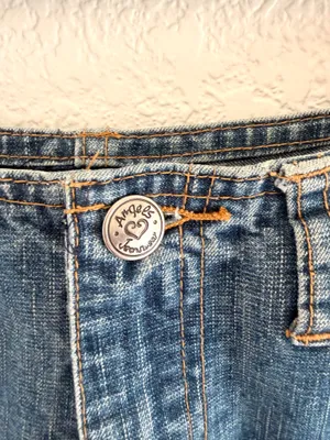 Y2K Knee Length Denim Skirt Blue thumbnail 5