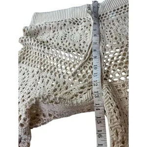 Aerie Womens XL Crochet Wide Leg Pants Cream Knit Beach Cover Up 0701-8501 NEW thumbnail 10