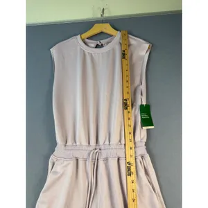 Halara Womens Sleeveless Jogger Jumpsuit Mauve Pink Elastic Waist XS Regular Q23 thumbnail 3