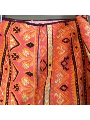 Nwt‎ Free People Cleo Wrap Skirt in Rust Combo thumbnail 3